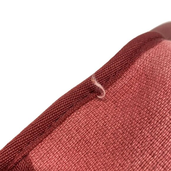 Auth CHANEL Deauville Bowling Bag - Bordeaux Canvas Raffia Grossgrain Calf Skin - Picture 15 of 16